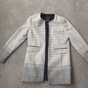 Cream and grey funky detailed blazer